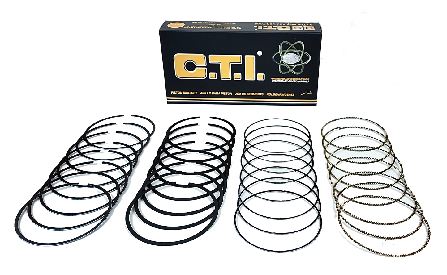 C.T.I. 11-098-03 PISTON RING SET FOR 04-16 NISSAN ARMADA NV2500 VK56DE 5.6L V8 DOHC
